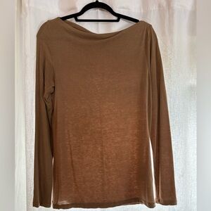 Banana Republic Classic Brown Long Sleeve Top